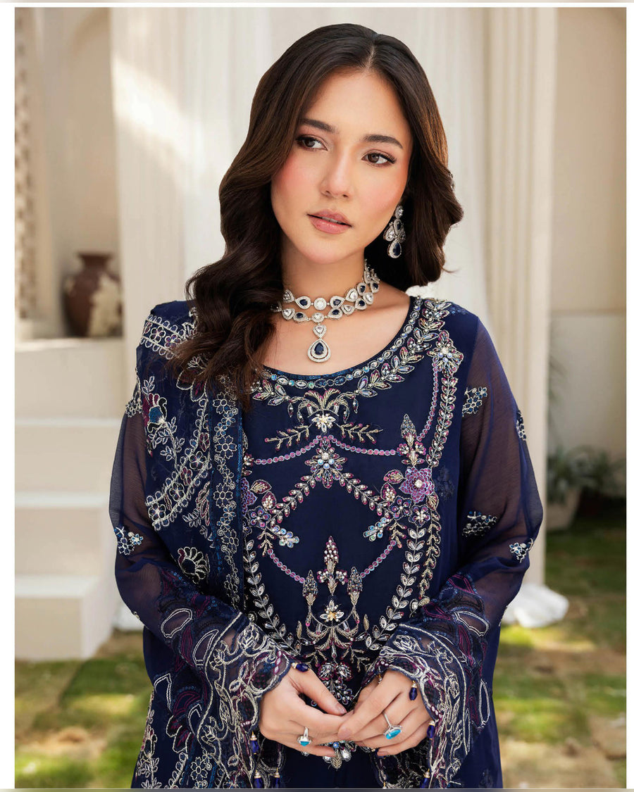 Dastan Chiffon Collection Vol. T-5 Luxury Embroidered 3 Piece Suit