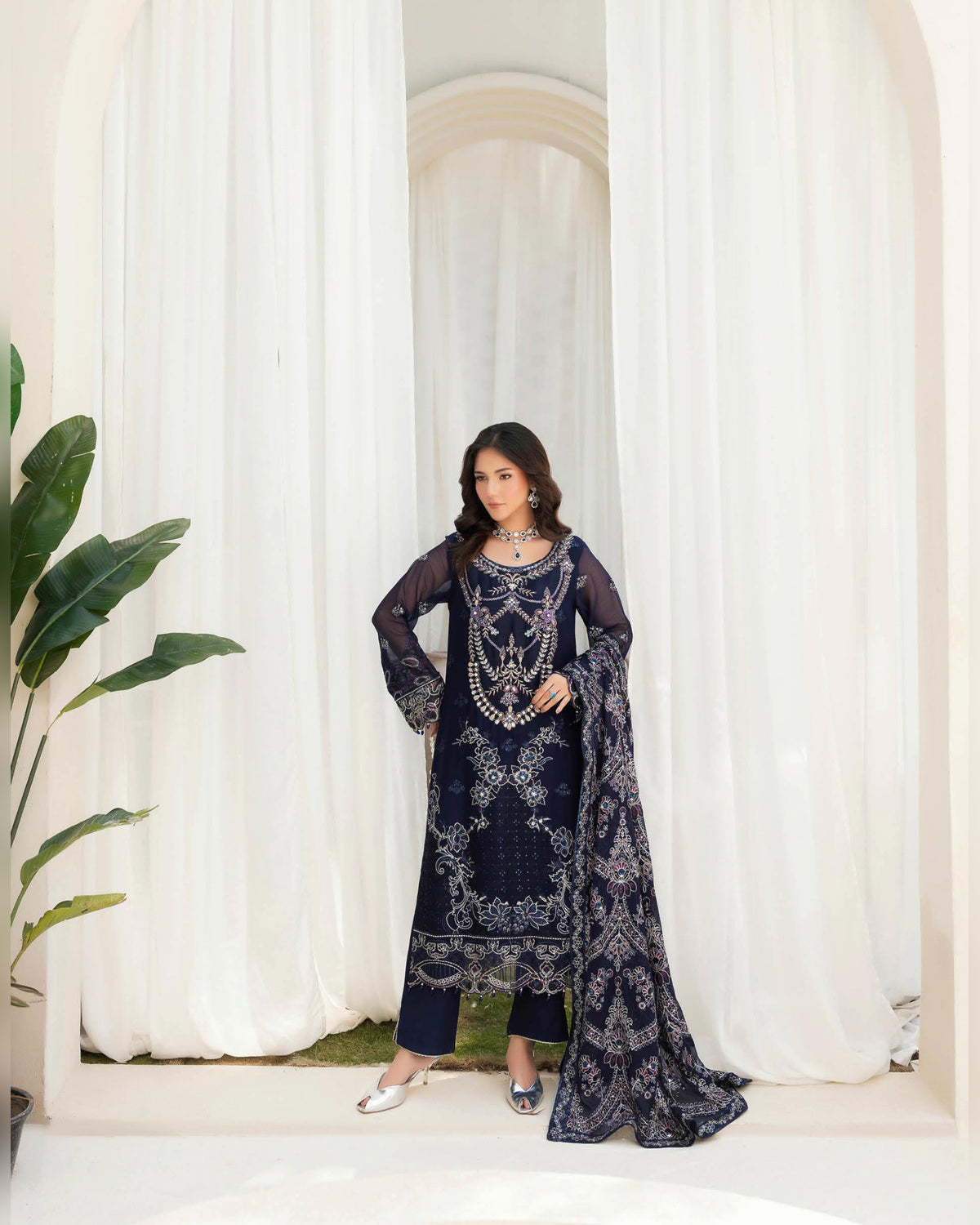 Dastan Chiffon Collection Vol. T-5 Luxury Embroidered 3 Piece Suit