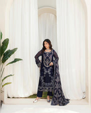 Dastan Chiffon Collection Vol. T-5 Luxury Embroidered 3 Piece Suit