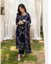 Dastan Chiffon Collection Vol. T-5 Luxury Embroidered 3 Piece Suit