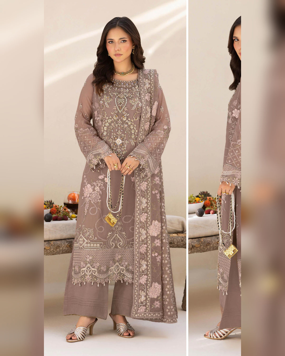 Dastan Chiffon Collection Vol. T-5 Luxury Embroidered 3 Piece Suit