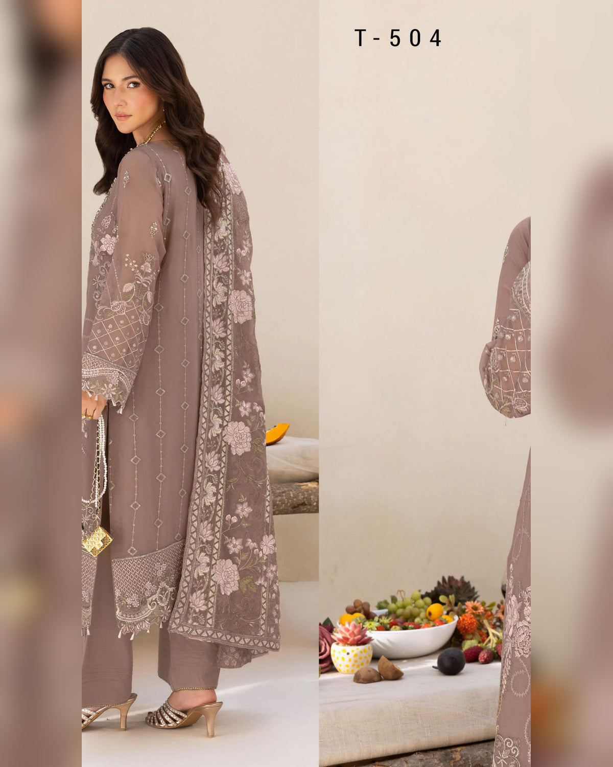 Dastan Chiffon Collection Vol. T-5 Luxury Embroidered 3 Piece Suit
