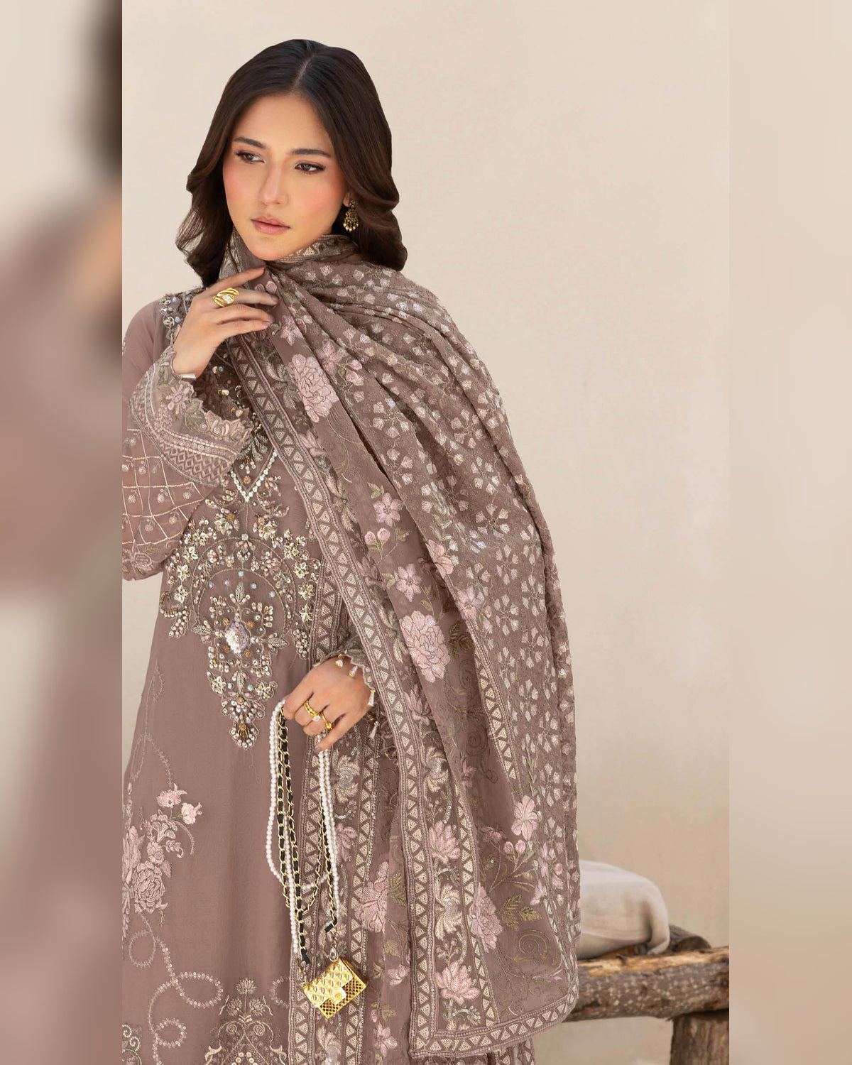 Dastan Chiffon Collection Vol. T-5 Luxury Embroidered 3 Piece Suit