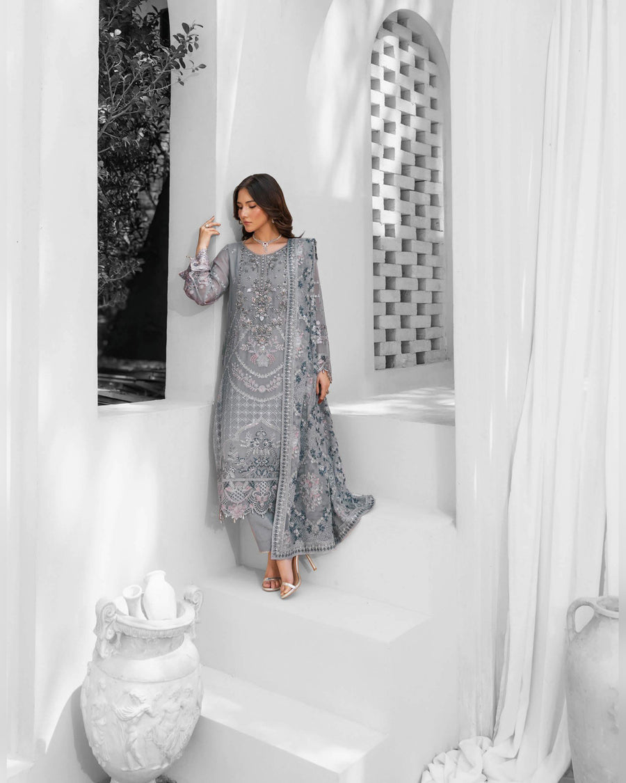 Dastan Chiffon Collection Vol. T-5 Luxury Embroidered 3 Piece Suit