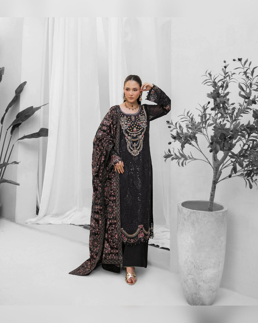 Dastan Chiffon Collection Vol. T-5 Luxury Embroidered 3 Piece Suit