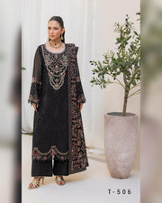 Dastan Chiffon Collection Vol. T-5 Luxury Embroidered 3 Piece Suit