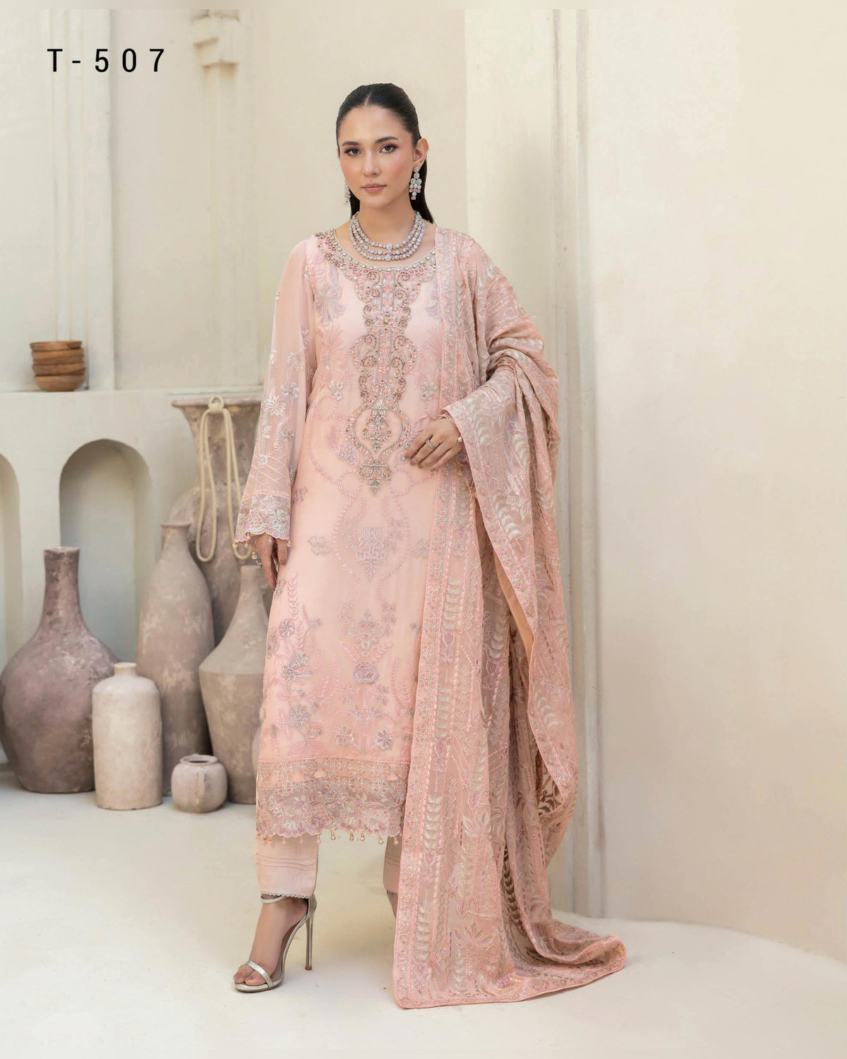 Dastan Chiffon Collection Vol. T-5 Luxury Embroidered 3 Piece Suit