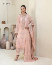 Dastan Chiffon Collection Vol. T-5 Luxury Embroidered 3 Piece Suit