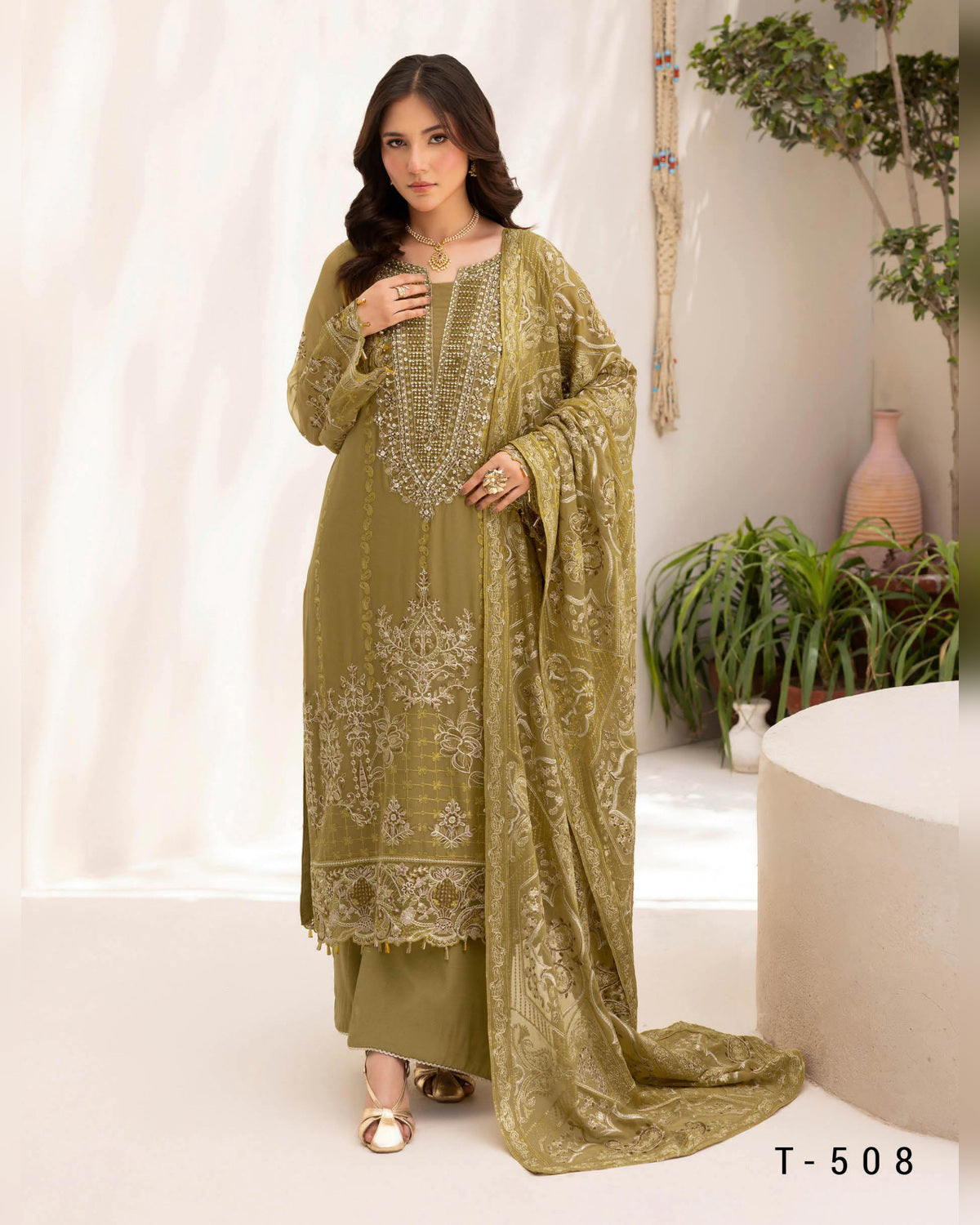 Dastan Chiffon Collection Vol. T-5 Luxury Embroidered 3 Piece Suit