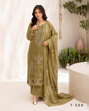 Dastan Chiffon Collection Vol. T-5 Luxury Embroidered 3 Piece Suit