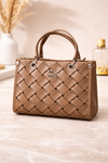 Miu Miu Inspired Intrecciato Woven Leather Ladies Handbag