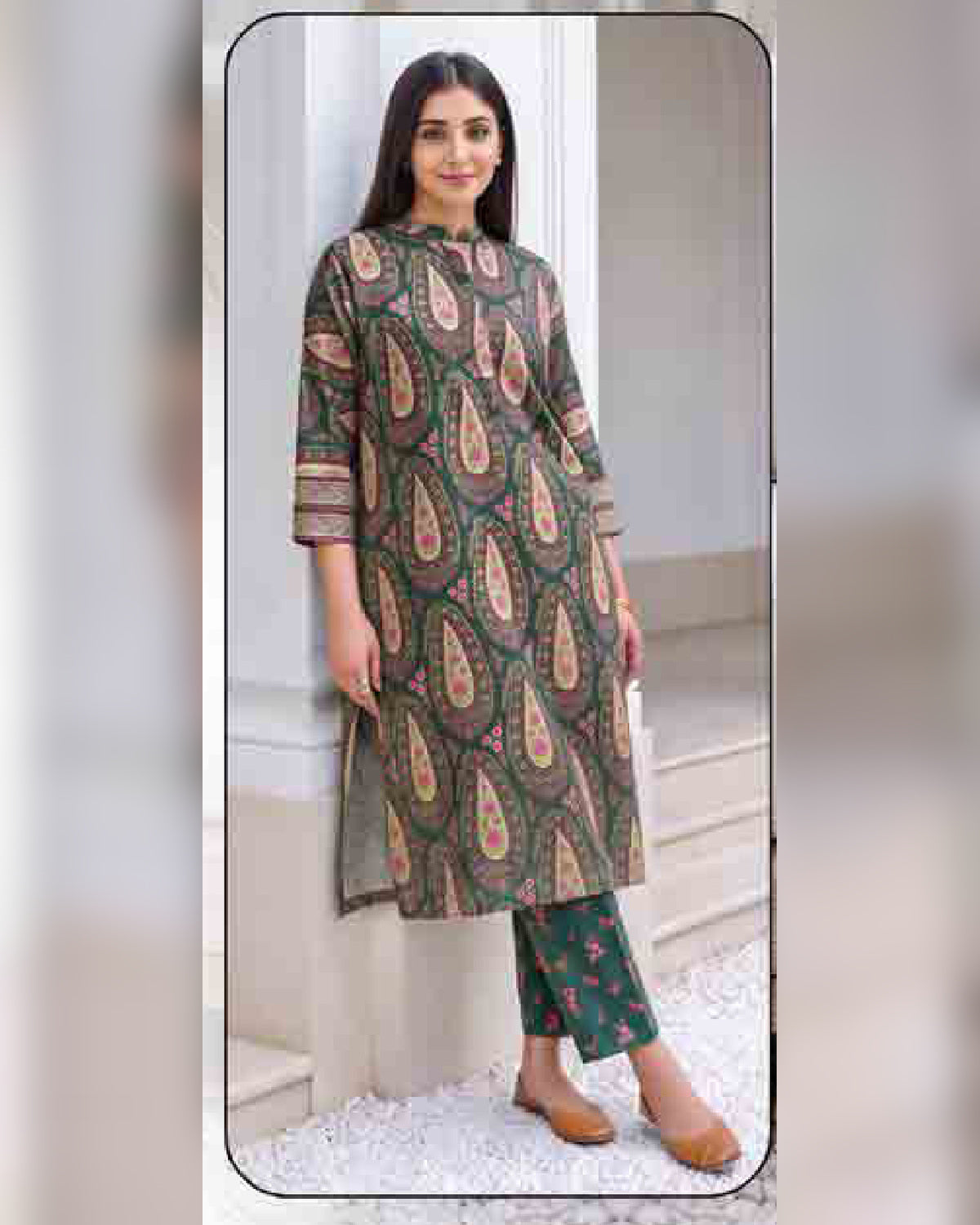 Limelight Printed Khaddar 2 Piece Unstitched Suit – Winter Collection