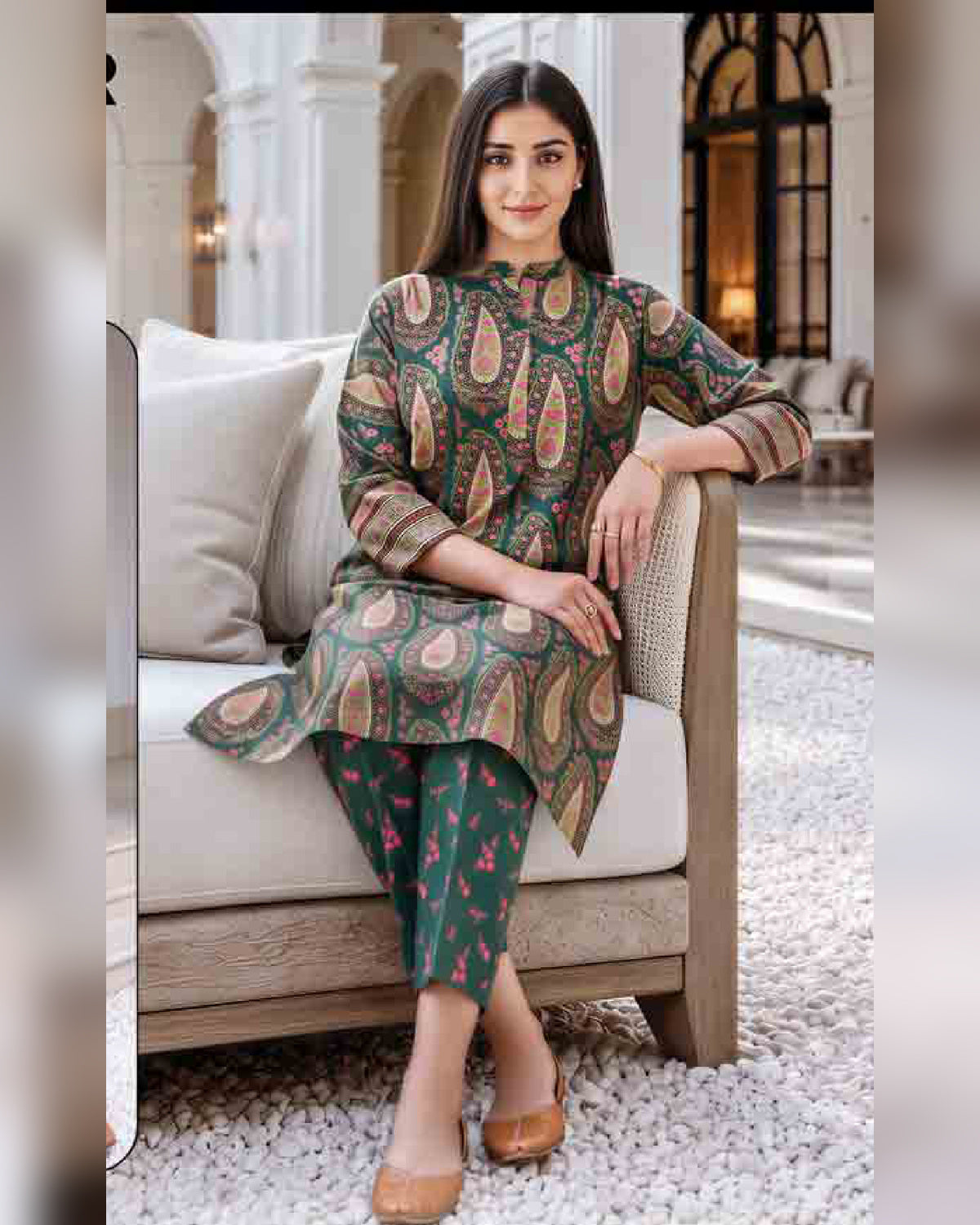 Limelight Printed Khaddar 2 Piece Unstitched Suit – Winter Collection