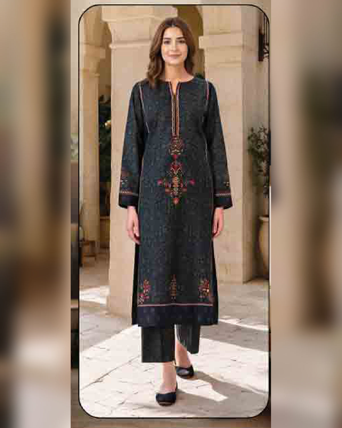 Limelight Printed Khaddar 2 Piece Unstitched Suit – Winter Collection
