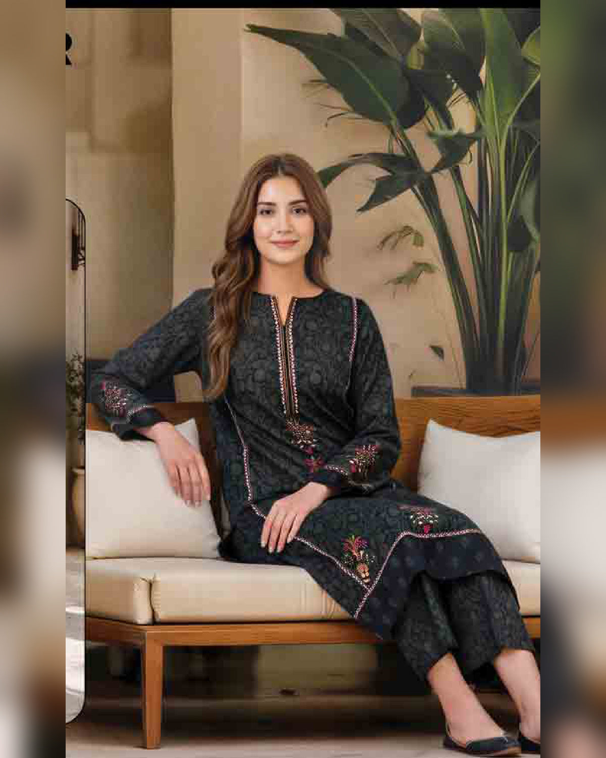 Limelight Printed Khaddar 2 Piece Unstitched Suit – Winter Collection