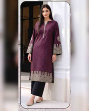 Limelight Premium Printed Khaddar Shirt – Unstitched Winter Collection