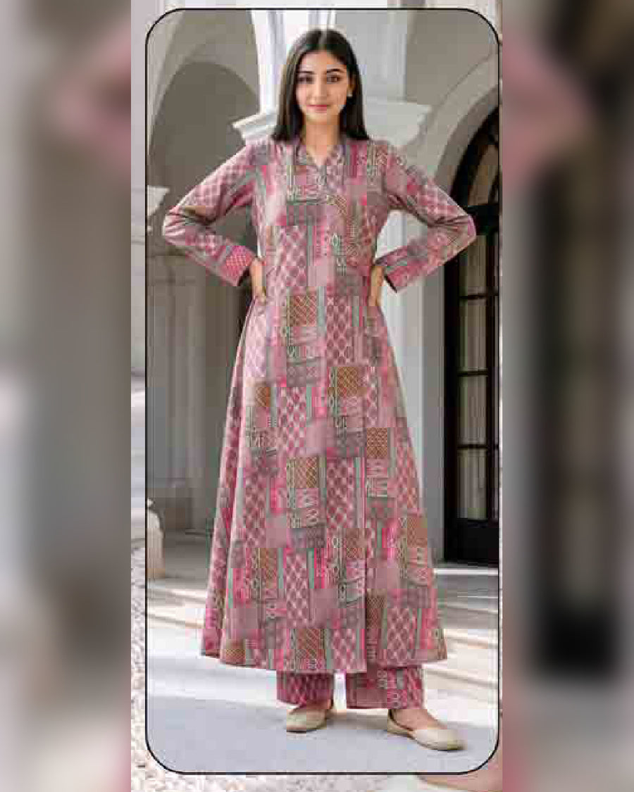 Limelight Premium Printed Khaddar Shirt – Unstitched Winter Collection