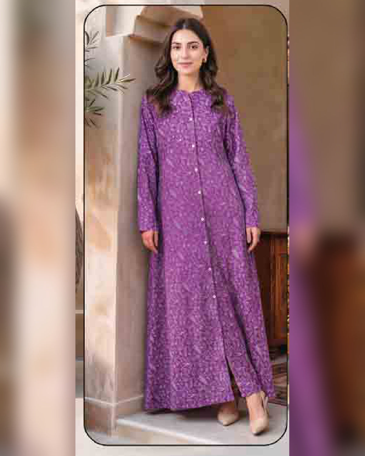 Limelight Premium Printed Khaddar Shirt – Unstitched Winter Collection