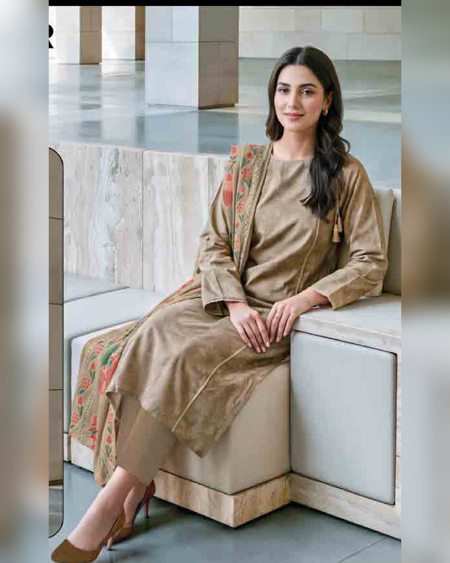 Limelight Printed Khaddar 2 Piece Unstitched Suit – Winter Collection