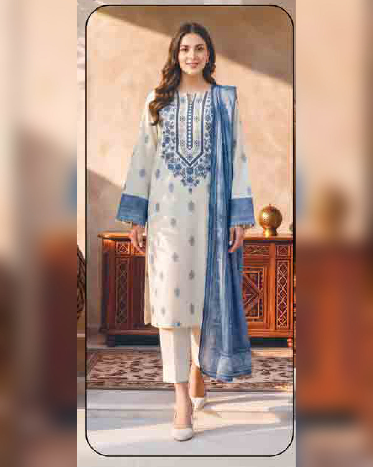 Limelight Printed Khaddar 2 Piece Unstitched Suit – Winter Collection