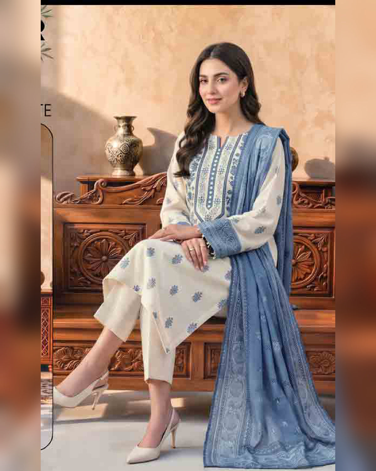 Limelight Printed Khaddar 2 Piece Unstitched Suit – Winter Collection