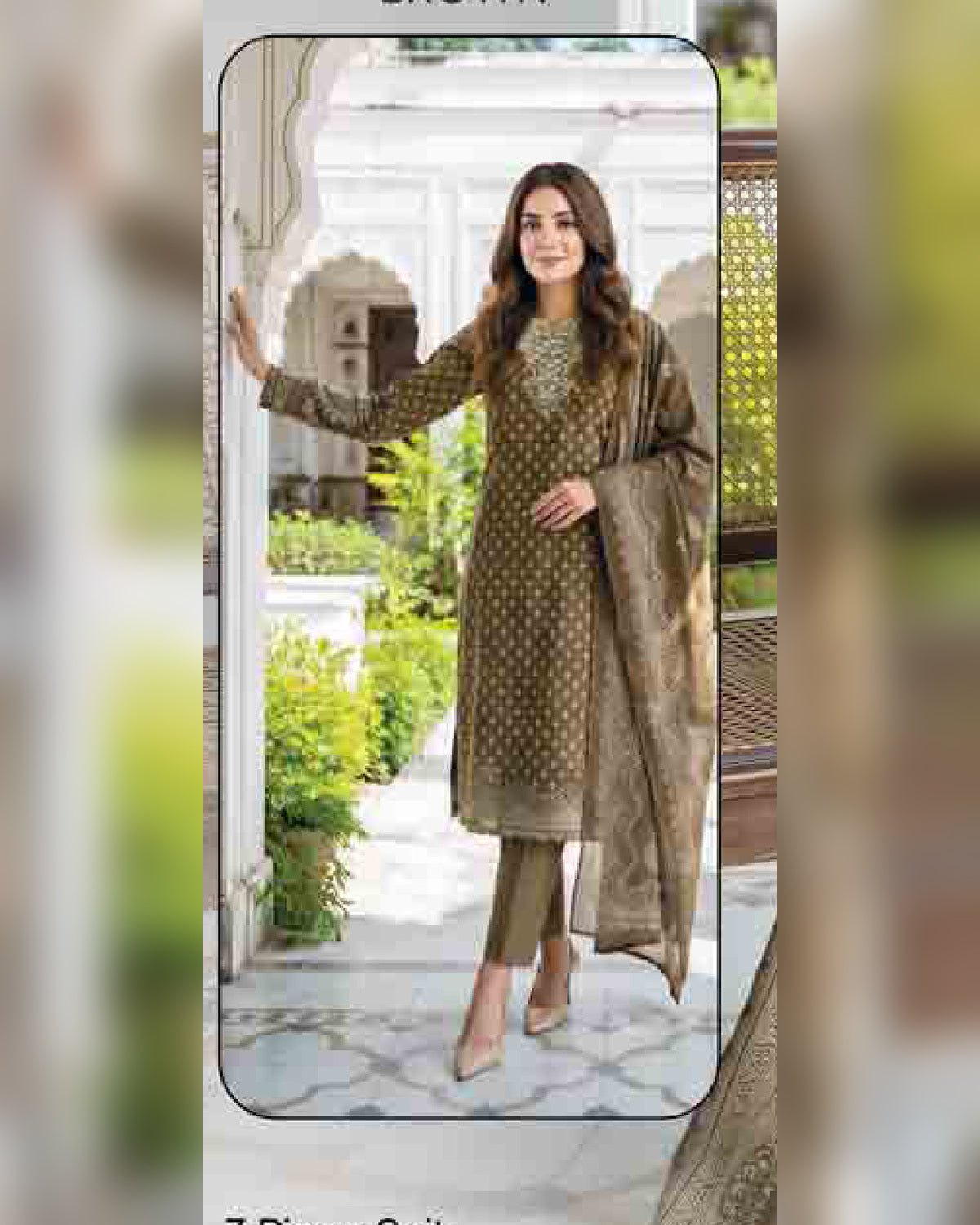 Limelight Paste Printed Khaddar 3 Piece Unstitched Suit with Textured Shawl – Winter Collection