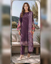 Limelight Paste Printed Khaddar 3 Piece Unstitched Suit with Textured Shawl – Winter Collection