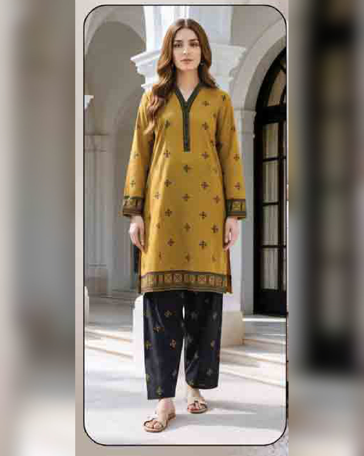 Limelight Printed Khaddar 2 Piece Unstitched Suit – Winter Collection