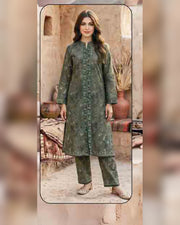 Limelight Premium Printed Khaddar Shirt – Unstitched Winter Collection
