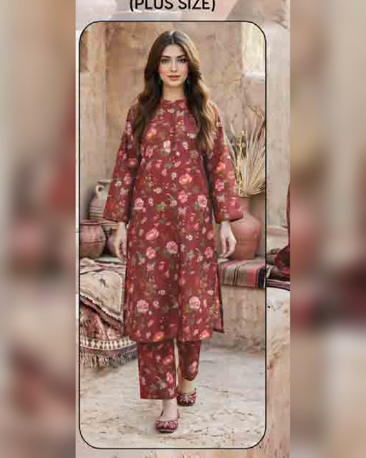 Limelight Premium Printed Khaddar Shirt – Unstitched Winter Collection
