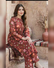 Limelight Premium Printed Khaddar Shirt – Unstitched Winter Collection