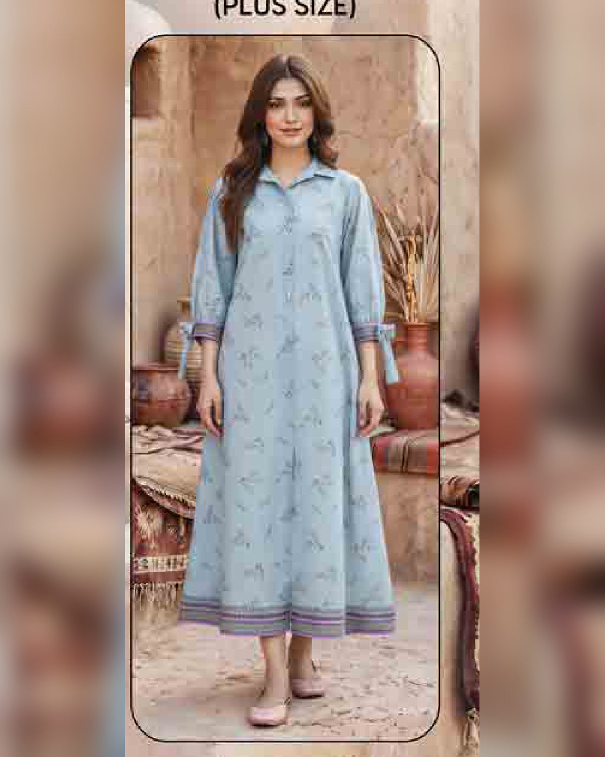 Limelight Premium Printed Khaddar Shirt – Unstitched Winter Collection