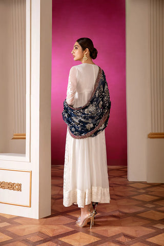 9-Piece Embroidered Chiffon Unstitched Suit | Embroidered Body Front, Double Front & Back Patches | Chiffon Dupatta with Border & Dyed Silk Trouser | Women's Premium Festive Wear