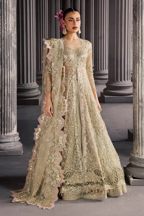 Nureh Muse Formals – Luxury Embroidered Net Unstitched Suit with Hand Embellishment (NFM-03)