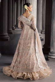 Luxury Hand Embellished Embroidered Net Formal Suit with Raw Silk Trouser