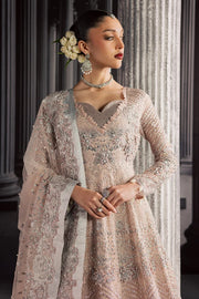 Luxury Hand Embellished Embroidered Net Formal Suit with Raw Silk Trouser