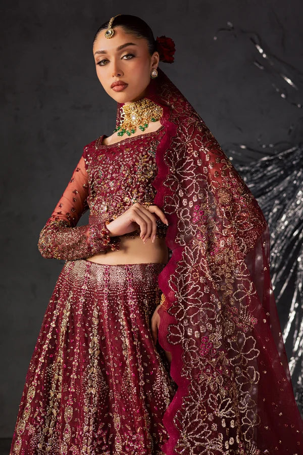 Luxury Hand Embellished Net Formal Suit with Raw Silk Trouser
