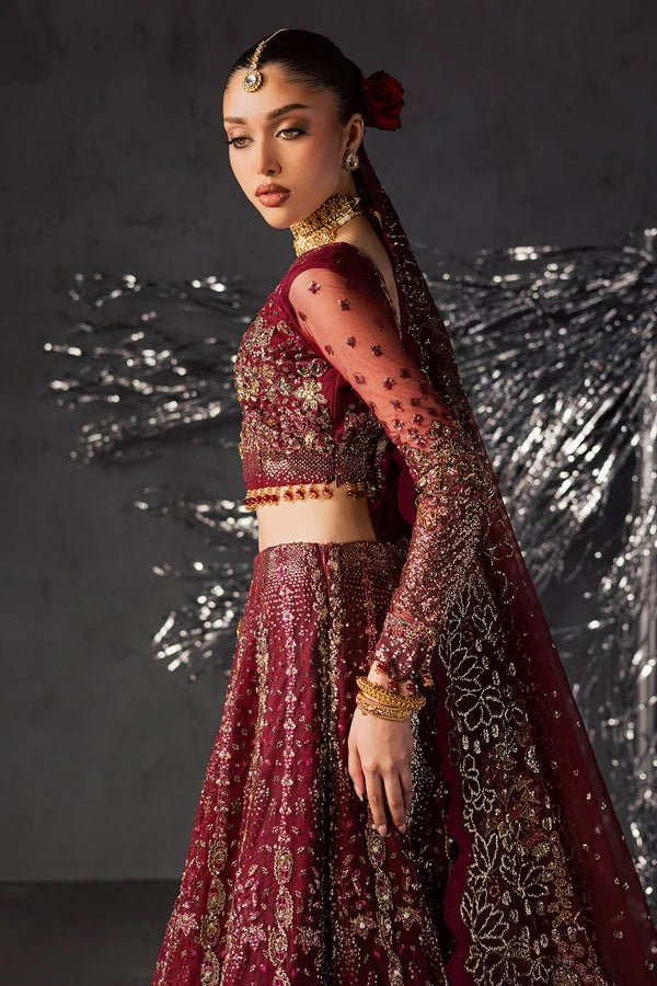 Luxury Hand Embellished Net Formal Suit with Raw Silk Trouser