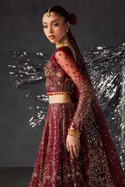 Luxury Hand Embellished Net Formal Suit with Raw Silk Trouser