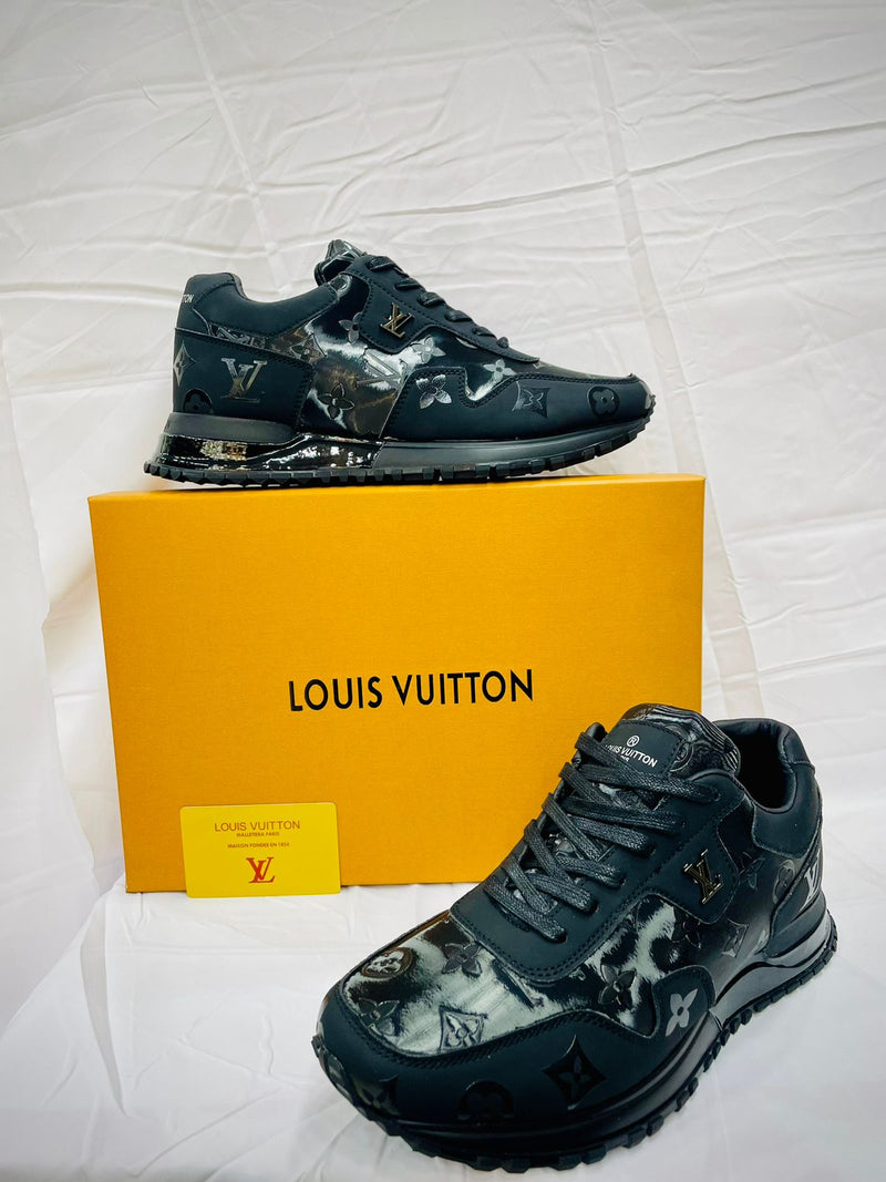 Louis Vuitton Mens Black Monogram Sneakers - Starfabrics