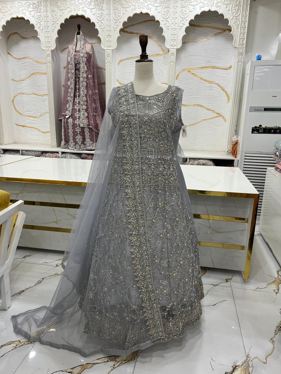 Bridal Maxi Dress 2026 | Elegant Wedding Wear – Star Fabrics (Az4698)