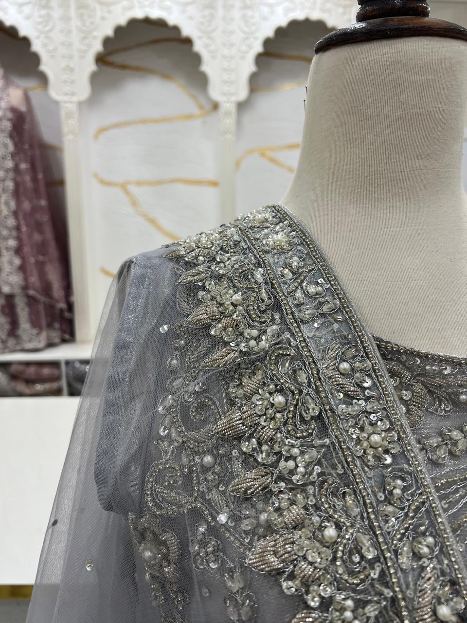 Bridal Maxi Dress 2026 | Elegant Wedding Wear – Star Fabrics (Az4698)