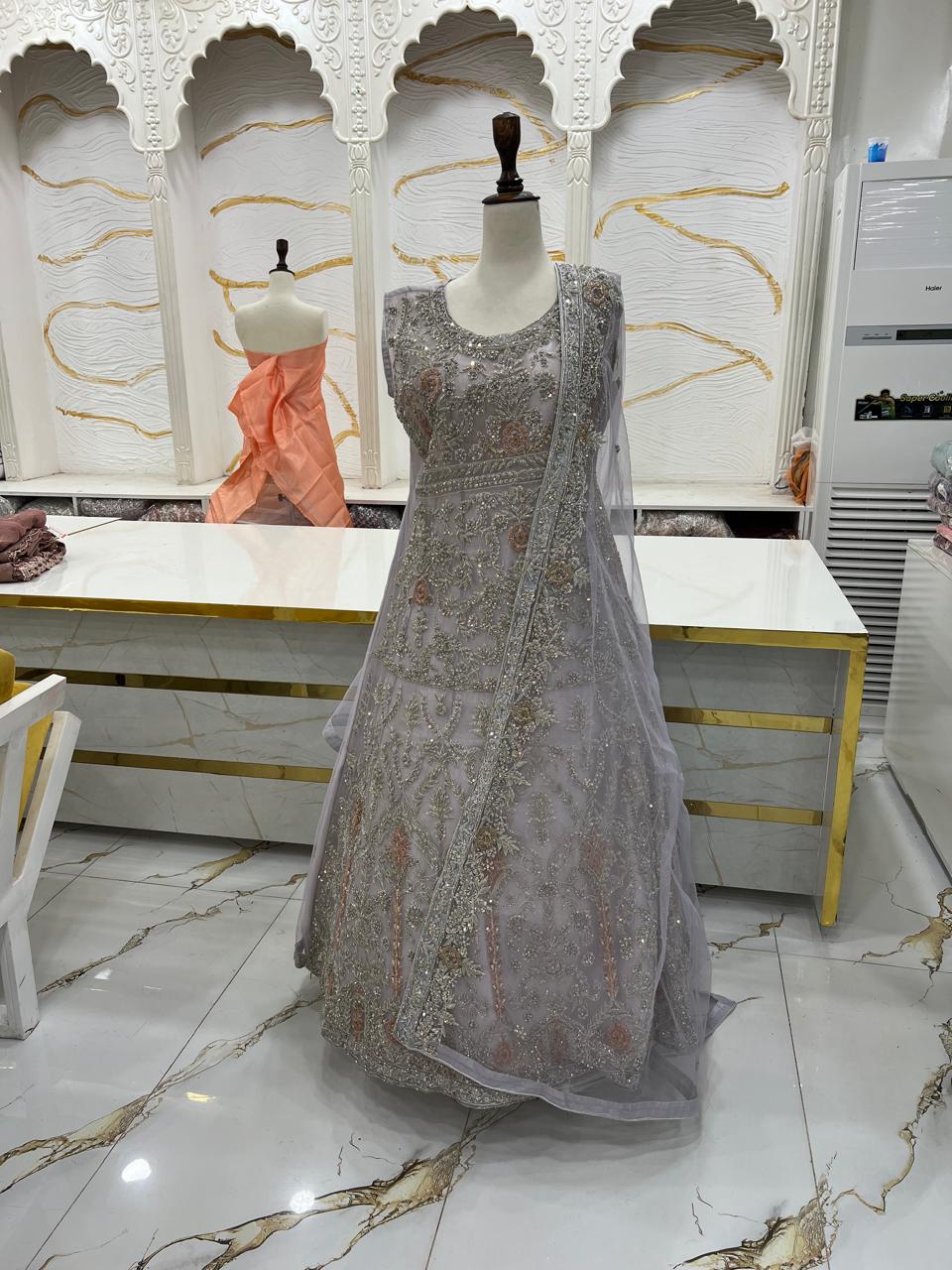 Bridal Maxi Dress 2026 | Elegant Wedding Wear – Star Fabrics (Az4558)