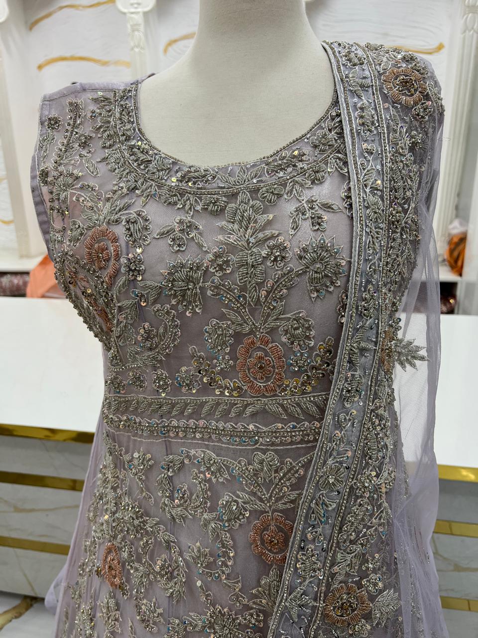 Bridal Maxi Dress 2026 | Elegant Wedding Wear – Star Fabrics (Az4558)