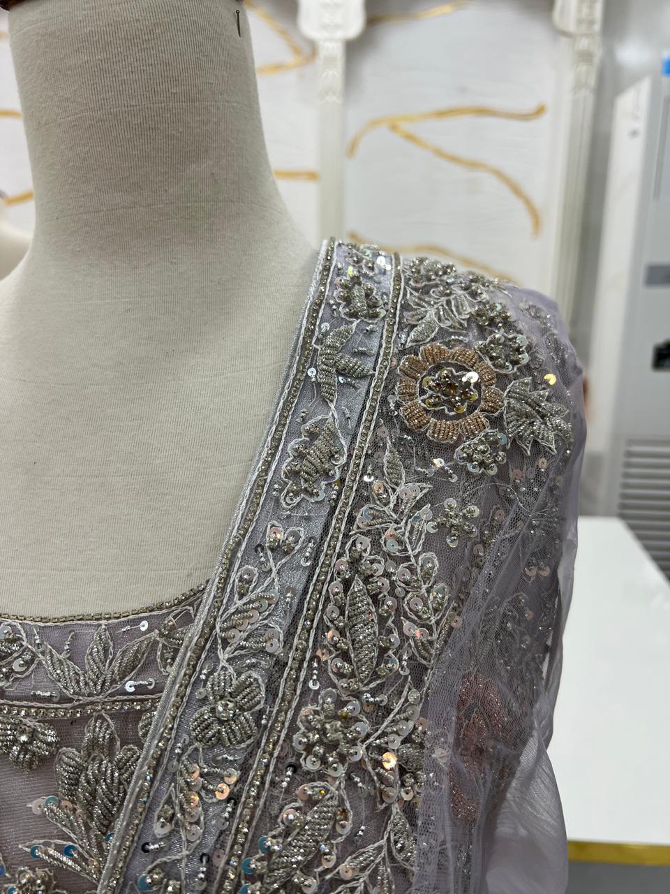 Bridal Maxi Dress 2026 | Elegant Wedding Wear – Star Fabrics (Az4558)