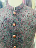 Stylish Black & Mahroon Waistcoat Men Pakistan - Sherwani Vest (zw5152) | Star Fabrics