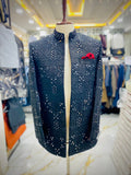 Men's Black Pince Coat Jhelum (Dina) | Premium Winter Styling (zp6009) | Star Fabrics