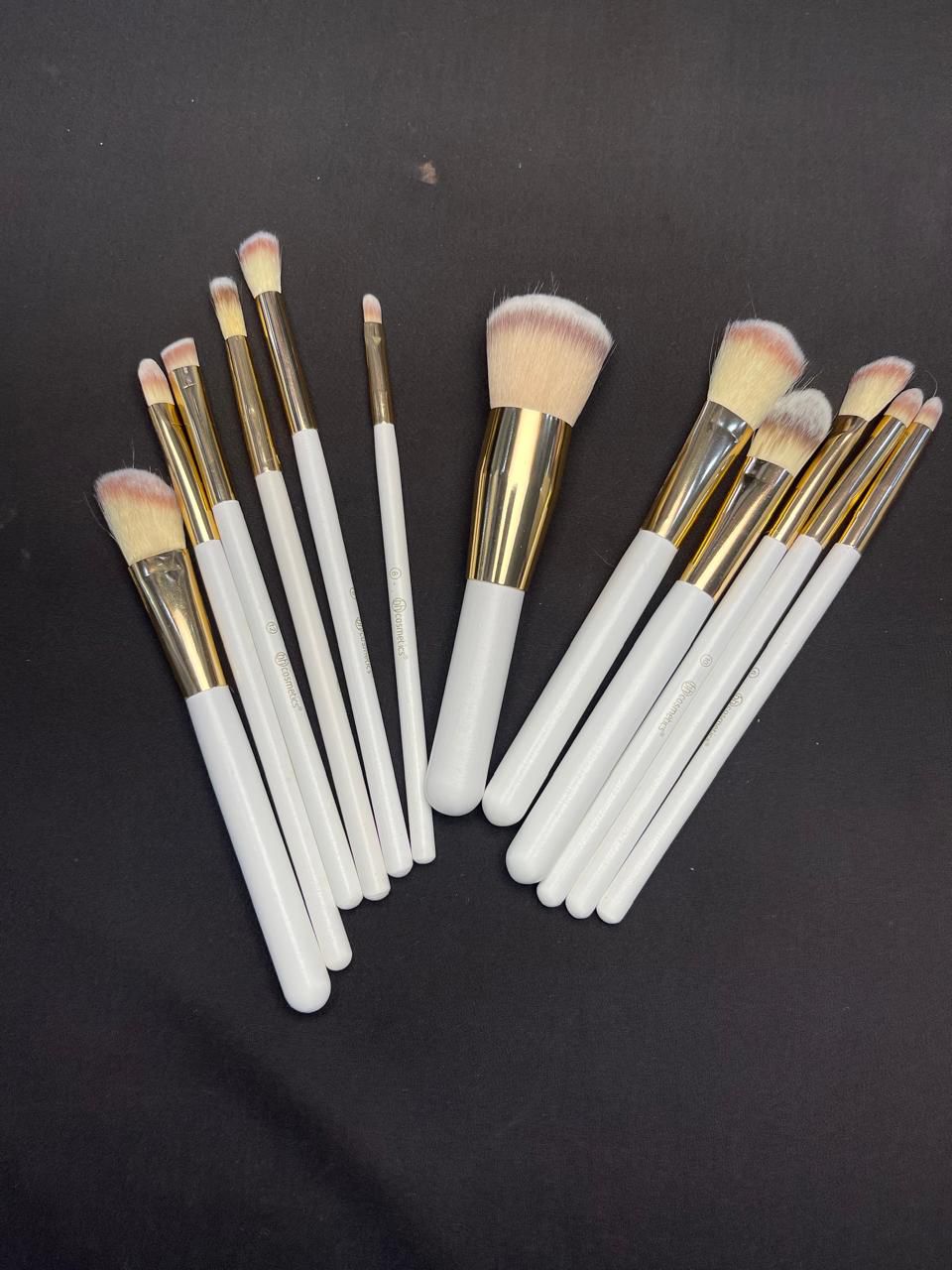 BH Cosmetics White Studded Elegance 12-Piece Brush Set - Star Fabrics