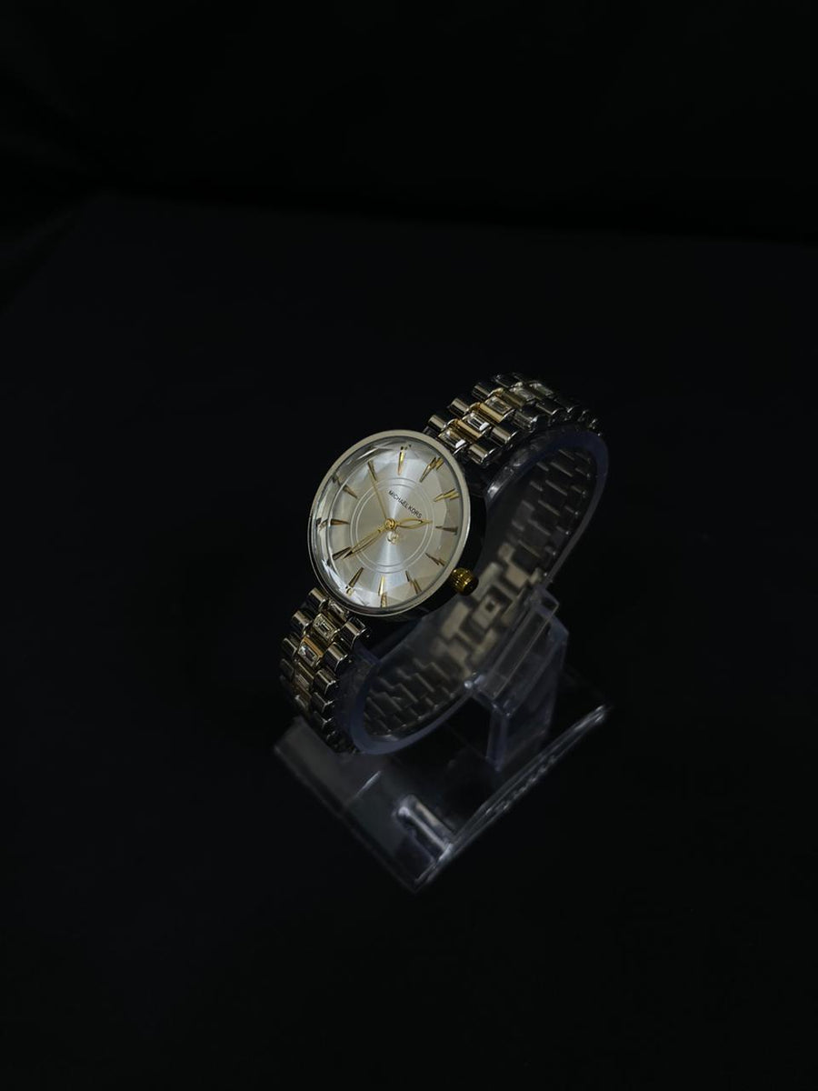 Michael Kors Myra/Pyper Ladies Two-Tone Watch – Silver Dial Luxury Edition