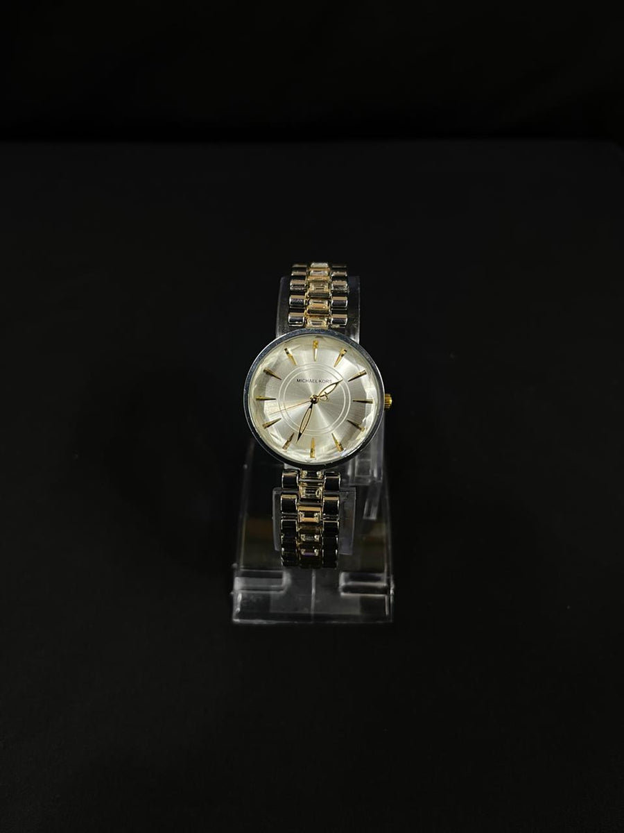 Michael Kors Myra/Pyper Ladies Two-Tone Watch – Silver Dial Luxury Edition